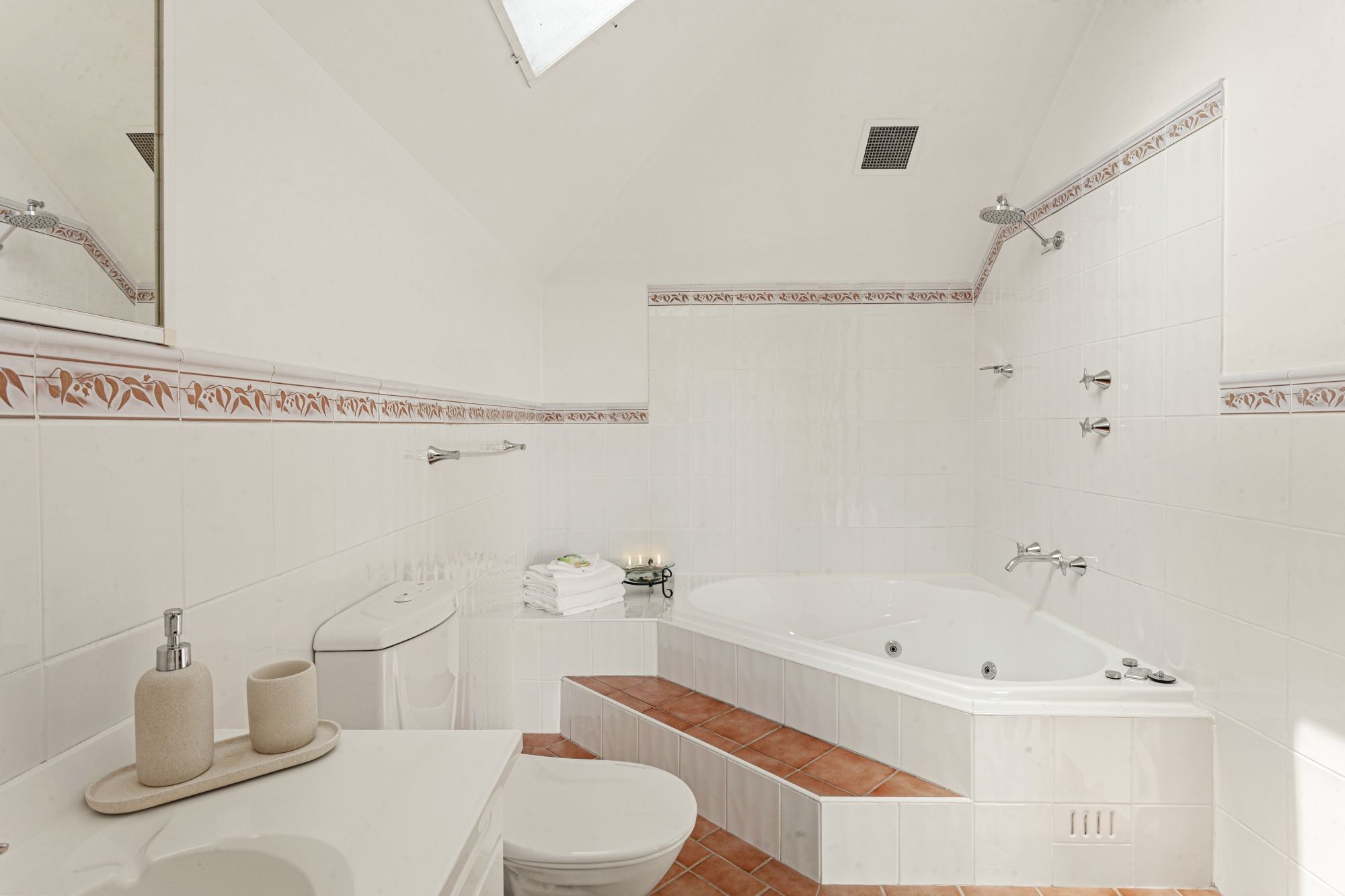 Luxury spa bathroom in the Loft Suite with premium amenities